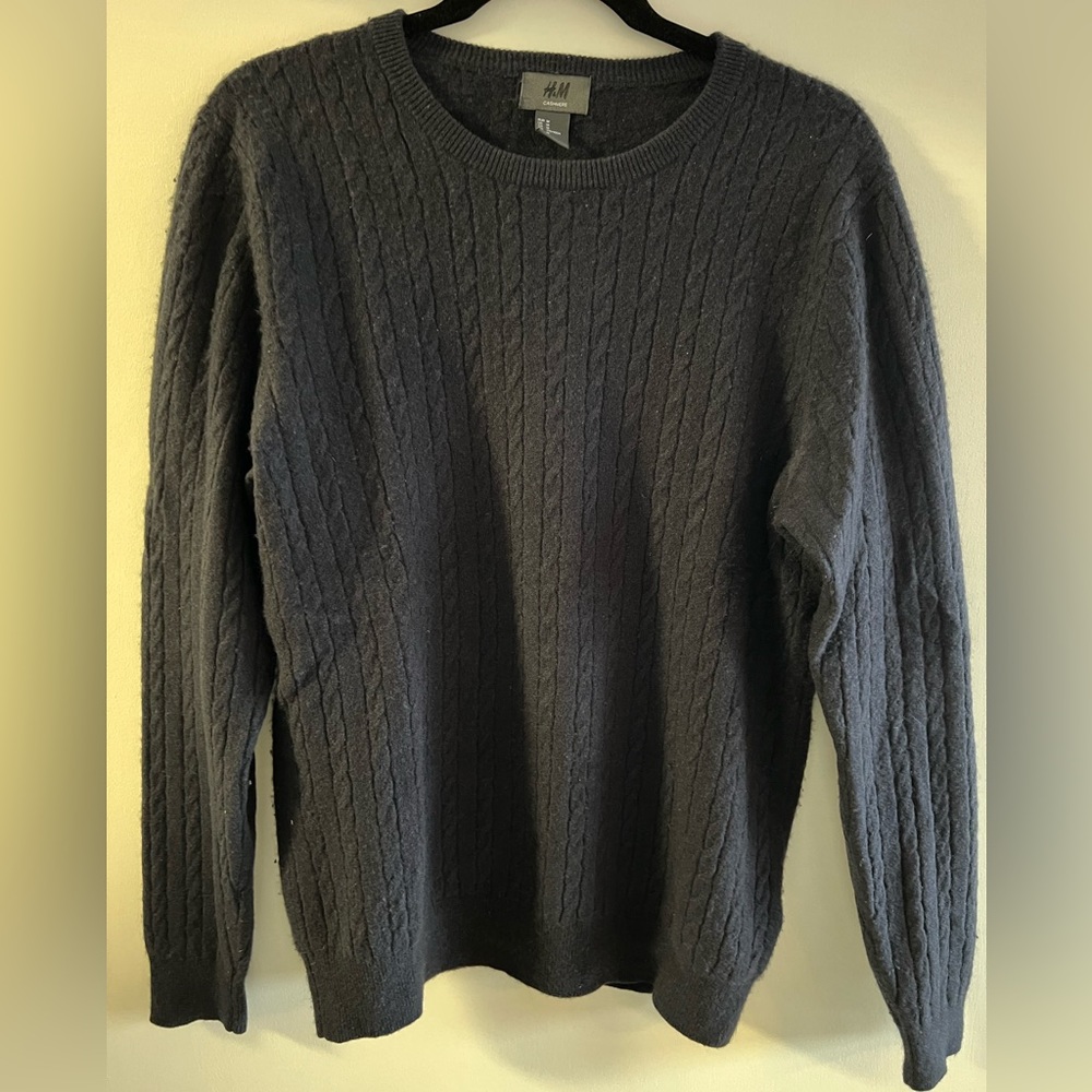 Navy blue cashmere sweater